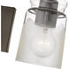 Travers 1 Light 5.5 inch Matte Black Wall Sconce Wall Light in Clear Frosted Artisan, Damp