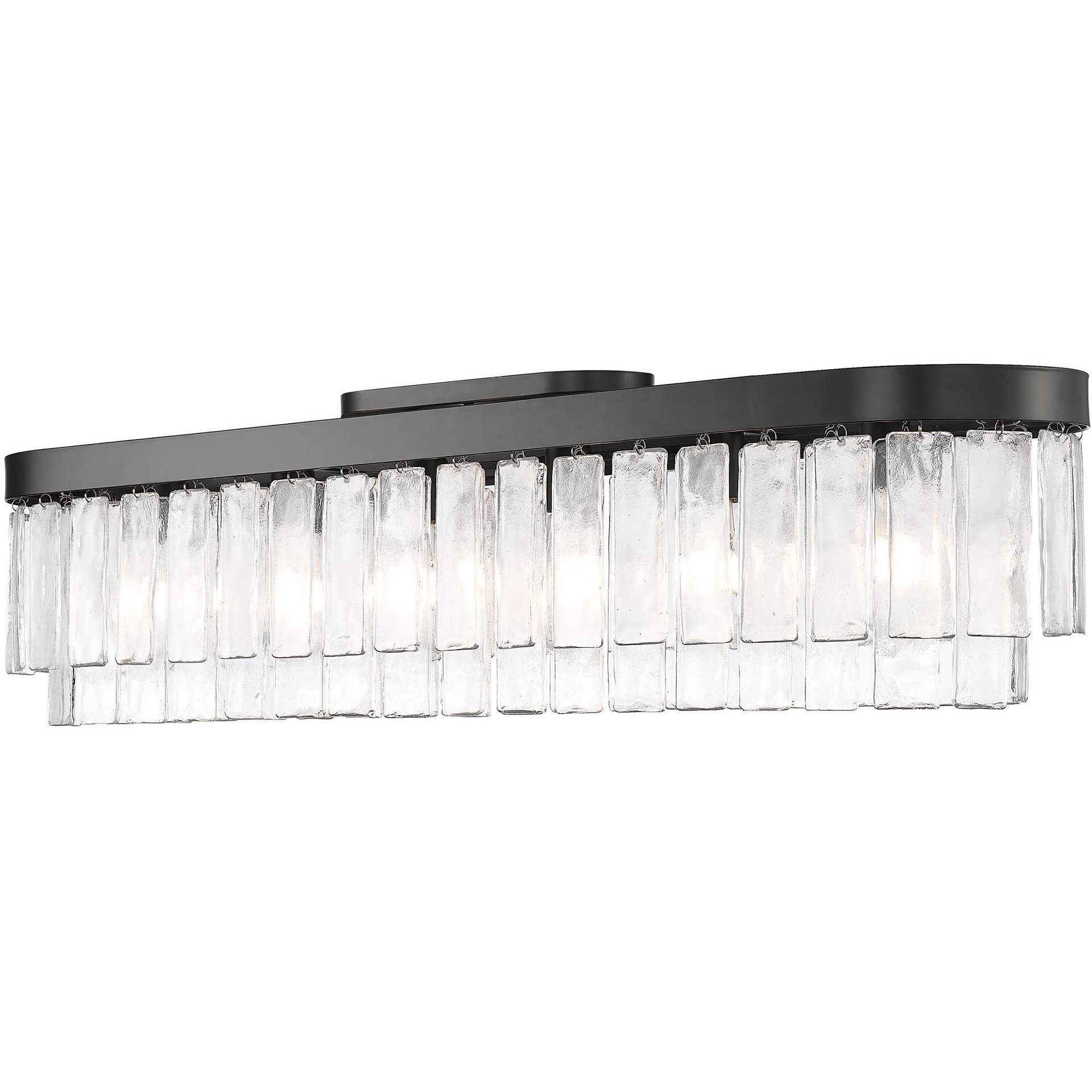 Ciara 6 Light 42 inch Matte Black Flush Mount Ceiling Light