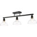 Yep Carver Island Light Ceiling Light in Matte Black, Clear Glass