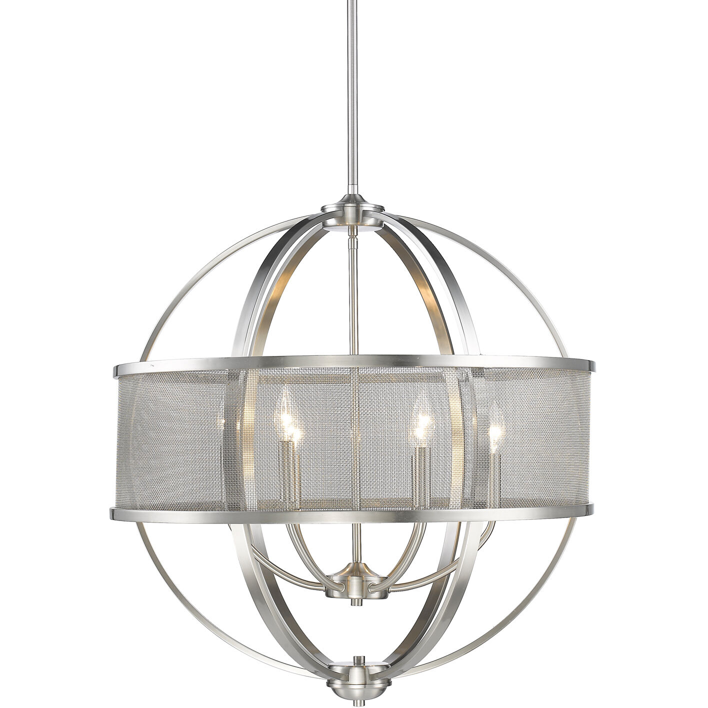 Colson 6 Light 26 inch Pewter Chandelier Ceiling Light
