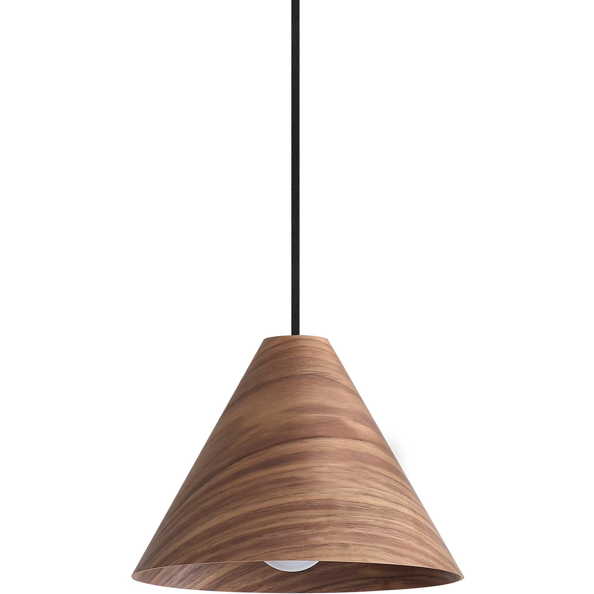 Conique Pendant Ceiling Light in Dark Walnut