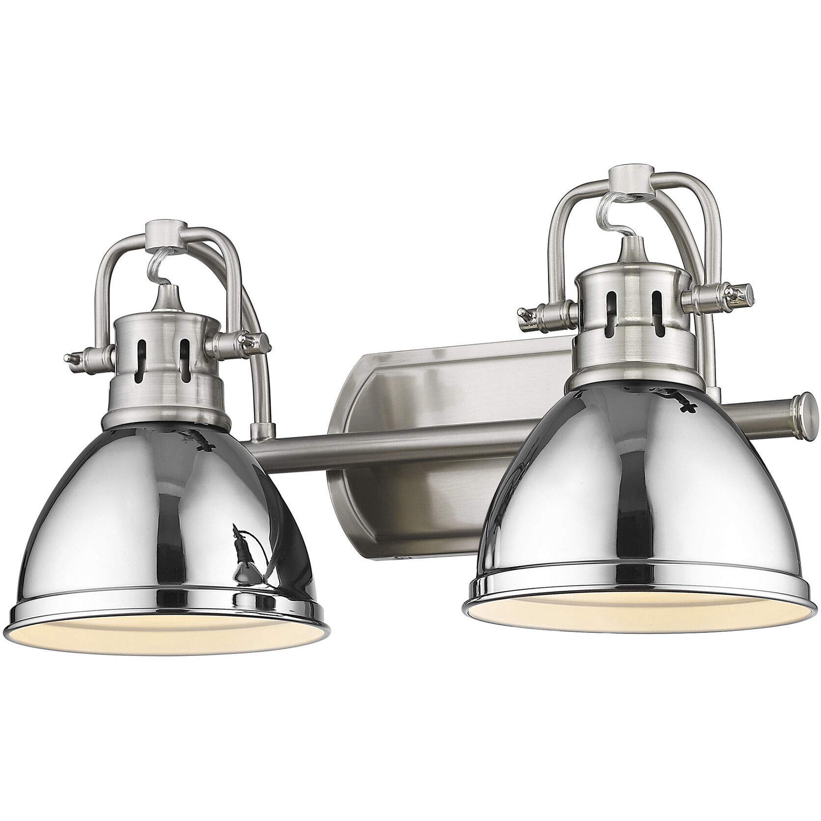 Yep Duncan Vanity Wall Light in Pewter, Chrome