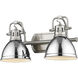 Yep Duncan Vanity Wall Light in Pewter, Chrome