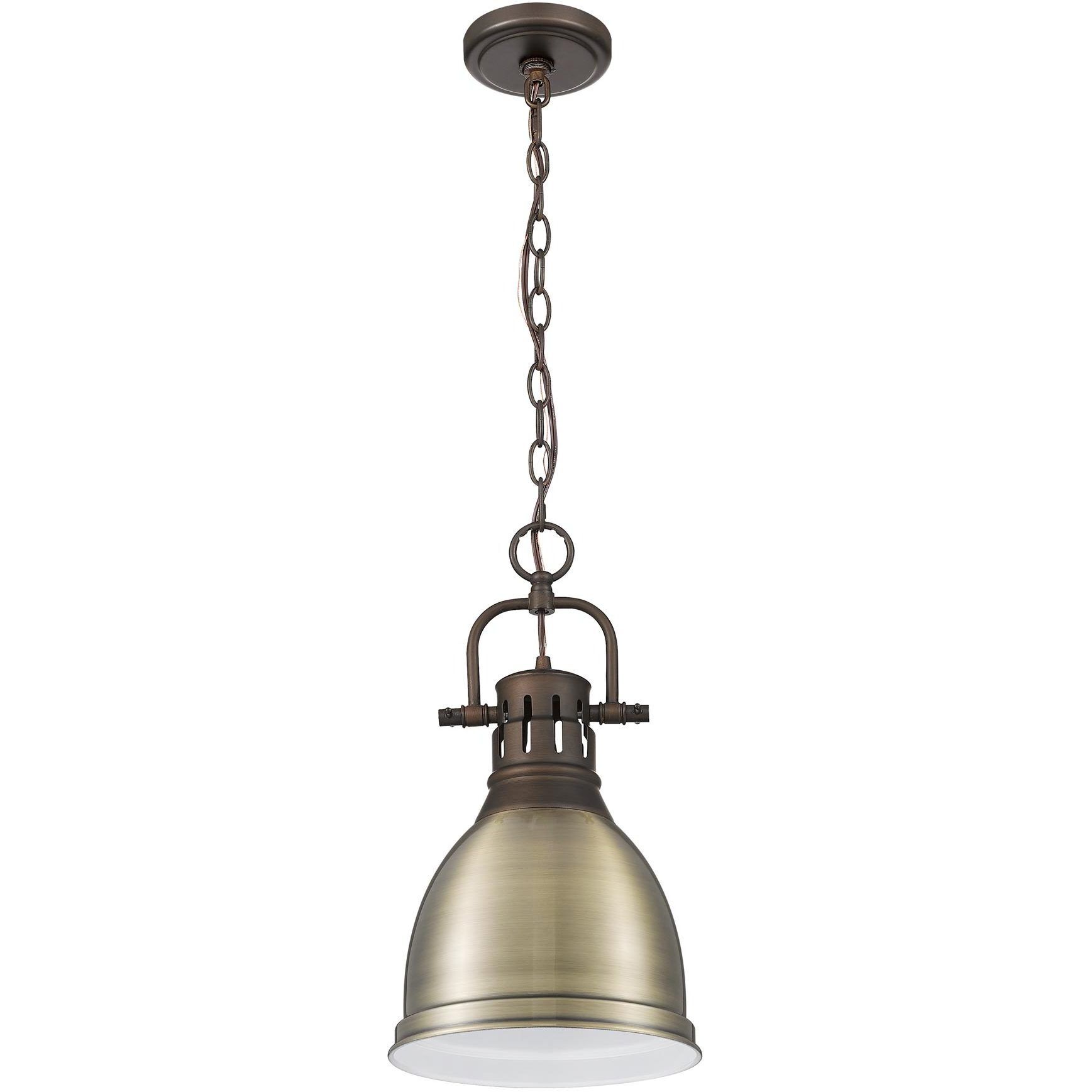 Yep Duncan 1 Light 8.88 inch Rubbed Bronze Pendant Ceiling Light in Aged Brass