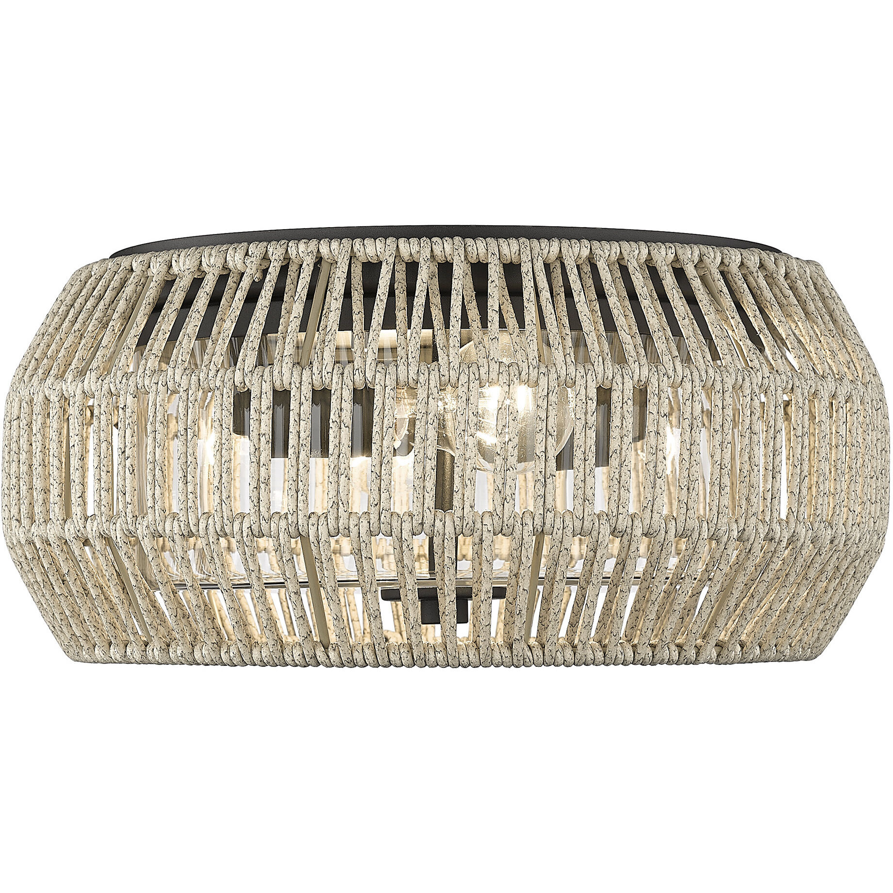 Seabrooke 2 Light 6.63 inch Natural Black Outdoor Ceiling