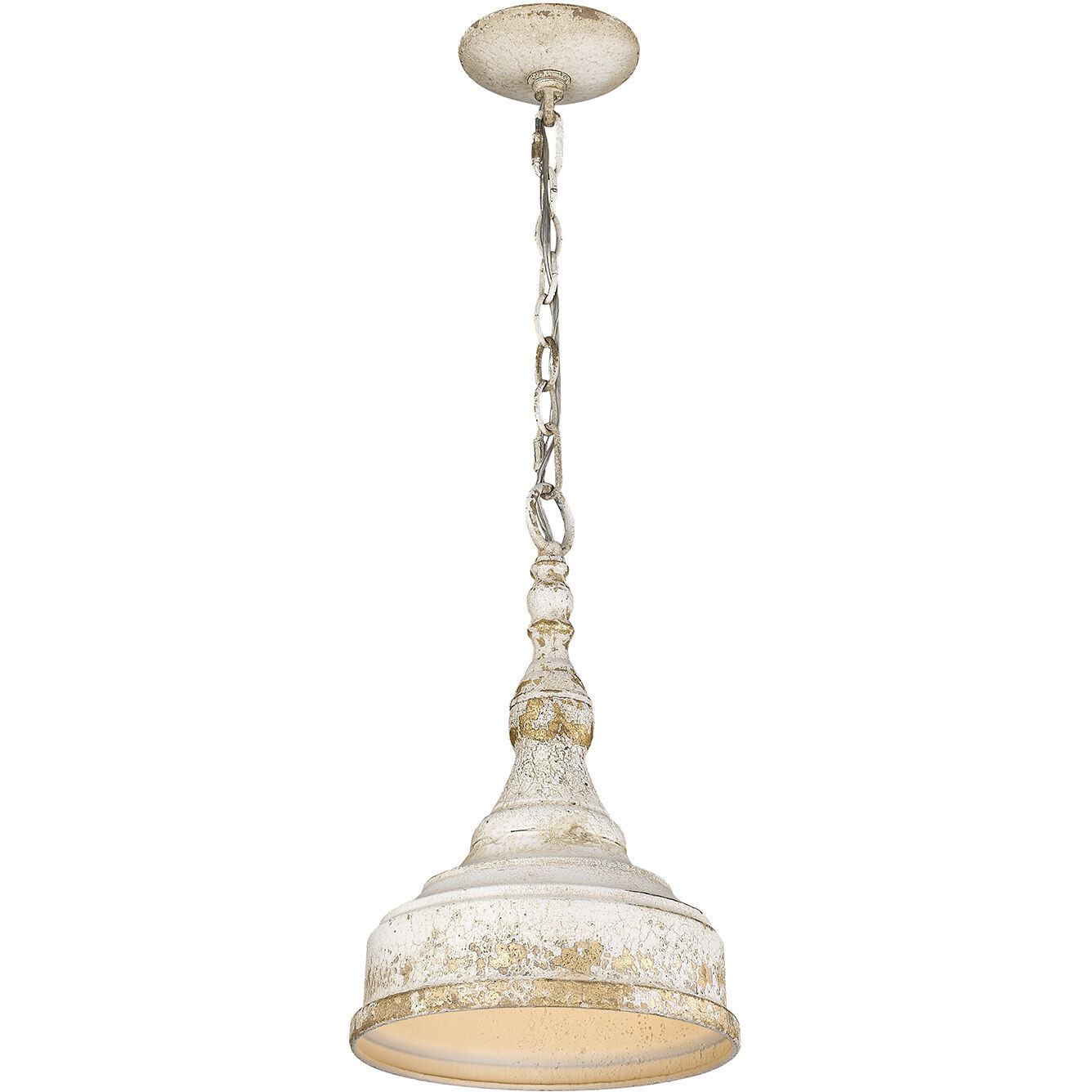 Keating 1 Light 9.25 inch Antique Ivory Pendant Ceiling Light, Small