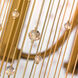Marilyn 25 inch 60.00 watt Peruvian Gold Chandelier Ceiling Light in Crystal Strands