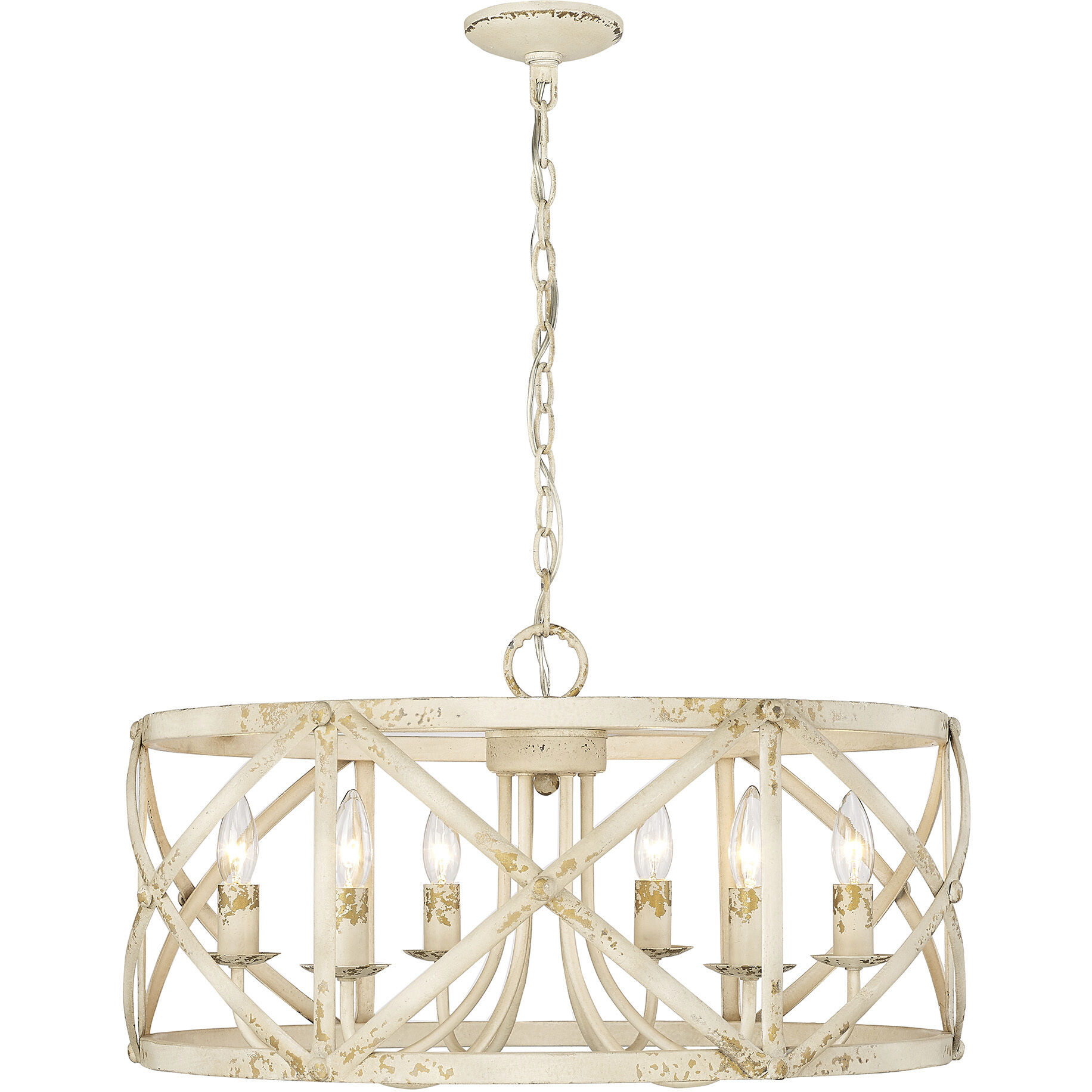 Alcott 26.13 inch 60.00 watt Antique Ivory Chandelier Ceiling Light