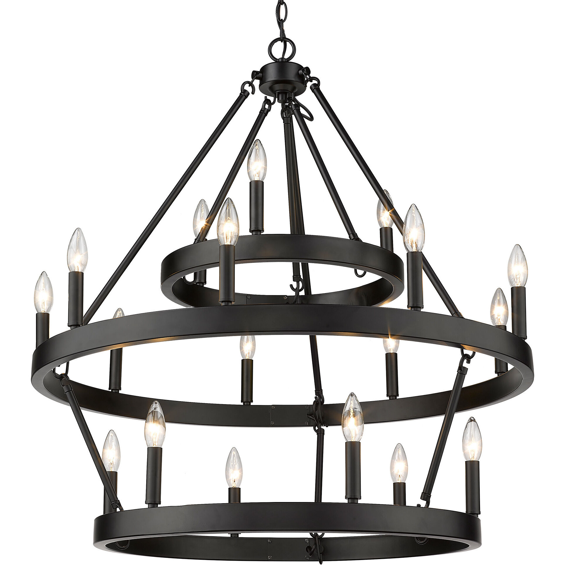 Alastair 32 inch 60.00 watt Matte Black Chandelier Ceiling Light