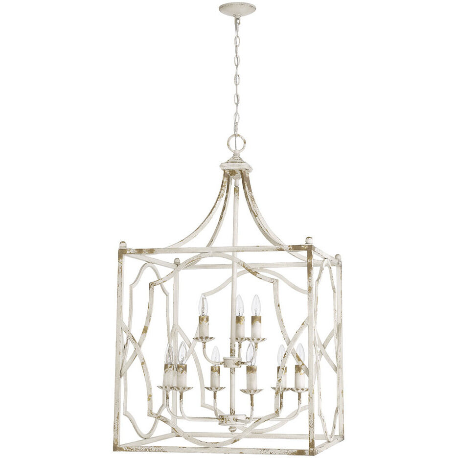 Laurent 9 Light 24 inch Antique Ivory Pendant Ceiling Light