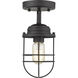 Seaport 1 Light 4.63 inch Matte Black Semi-Flush Mount Ceiling Light