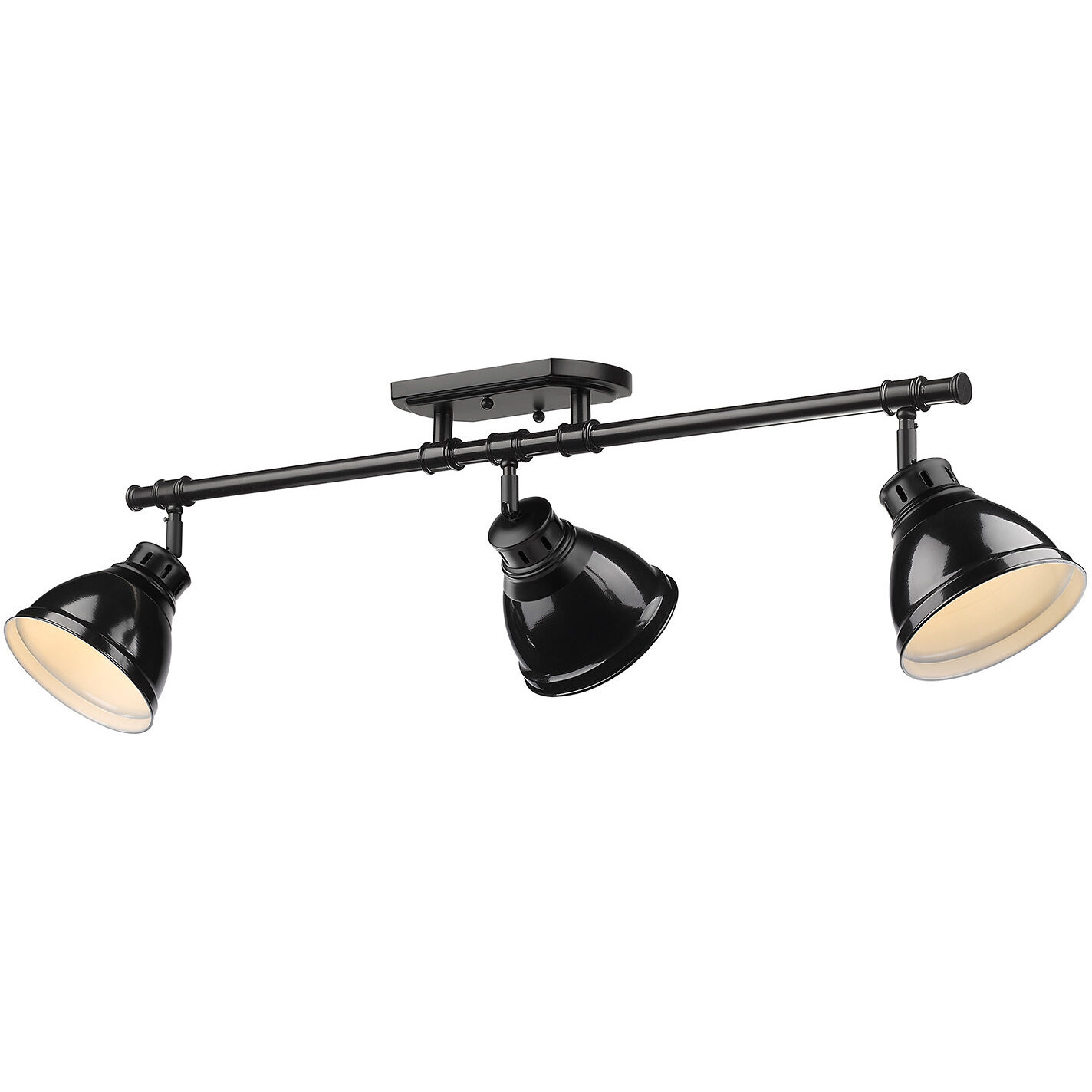 Yep Duncan 3 Light 35.38 inch Matte Black Semi-Flush Mount Ceiling Light, Track Light