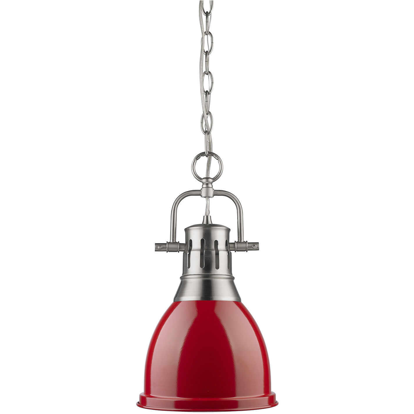 Yep Duncan Pendant Ceiling Light in Pewter, Red