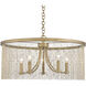Marilyn 25 inch 60.00 watt Peruvian Gold Chandelier Ceiling Light in Crystal Strands