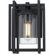 Tribeca 1 Light 11.25 inch Natural Black Outdoor Wall