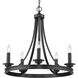 Saldano 27.5 inch 60.00 watt Matte Black Chandelier Ceiling Light