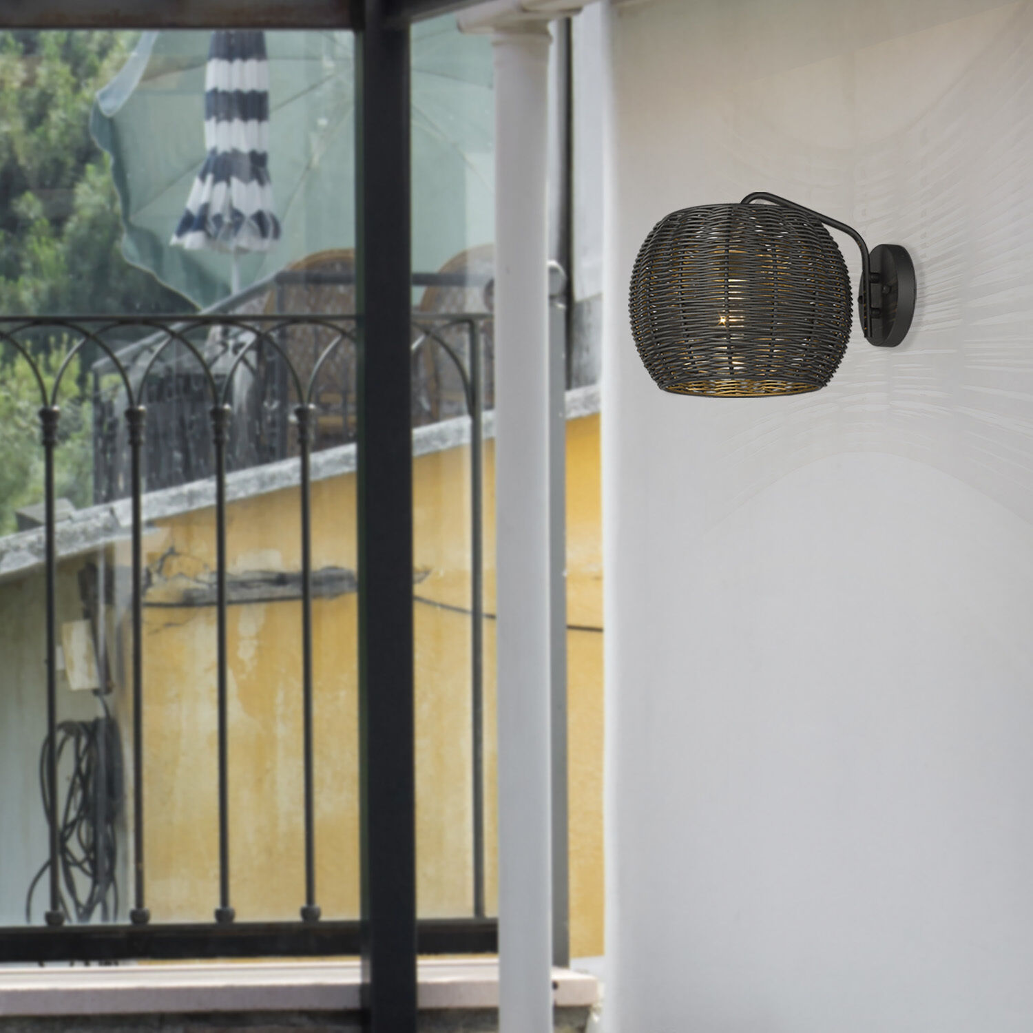 Vail 1 Light 12.38 inch Natural Black Outdoor Wall