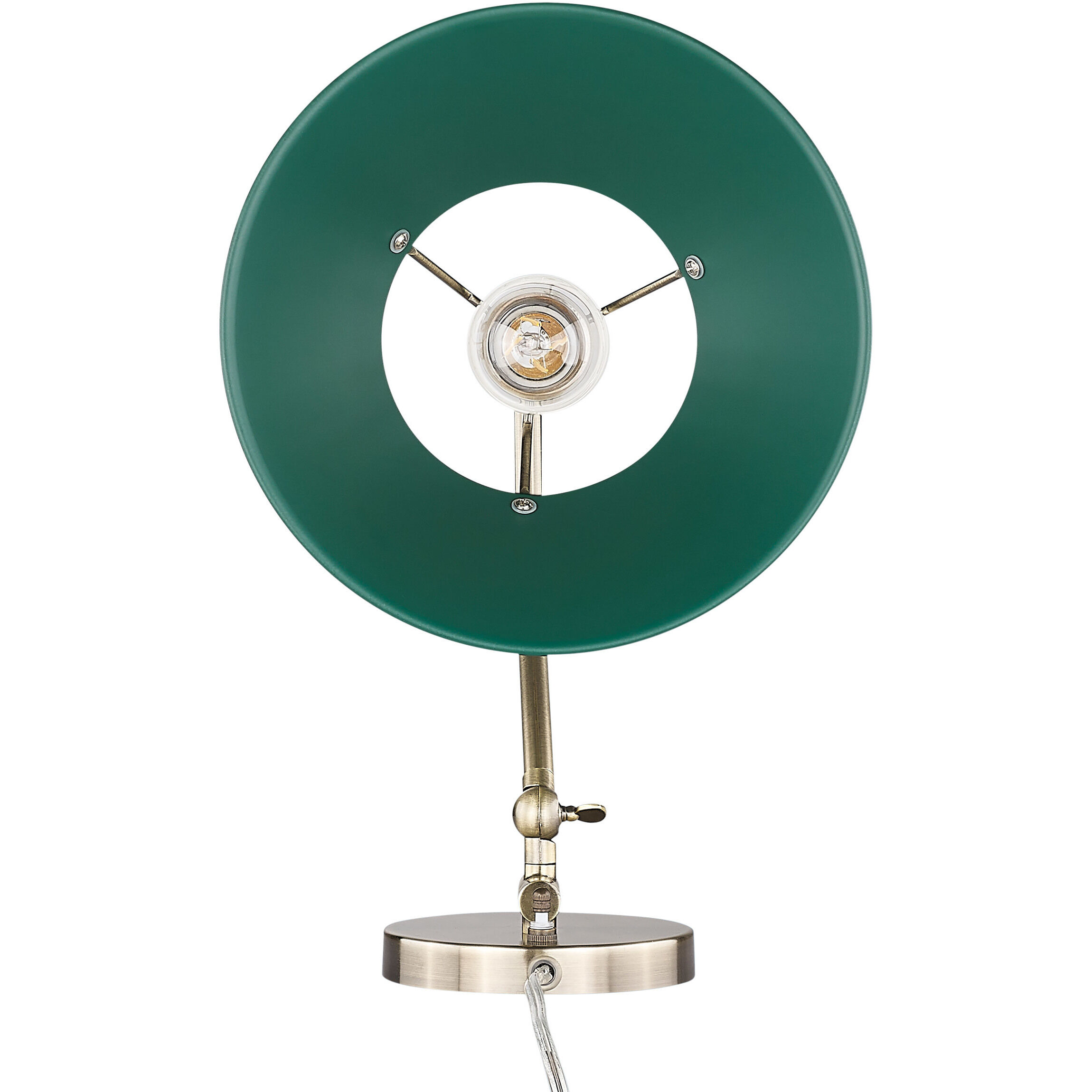 Yep Orwell 1 Light 10 inch Aged Brass Swing Arm Wall Lamp Wall Light in Pine Green