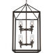 Smyth Pendant Ceiling Light in Gunmetal Bronze, Clear Glass, Caged