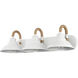 Journey 3 Light 26 inch Natural White Bath Vanity Light Wall Light