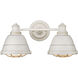 Bartlett 2 Light 17 inch French White Bath Vanity Wall Light