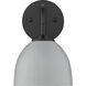 Yep Zoey 1 Light 6.38 inch Matte Black Wall Sconce Wall Light in Matte Gray