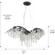 Autumn Twilight 31 inch 60.00 watt Black Iron Chandelier Ceiling Light, Large