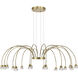 Yep Vario 16 Light 47 inch Titanium Gold Chandelier Ceiling Light