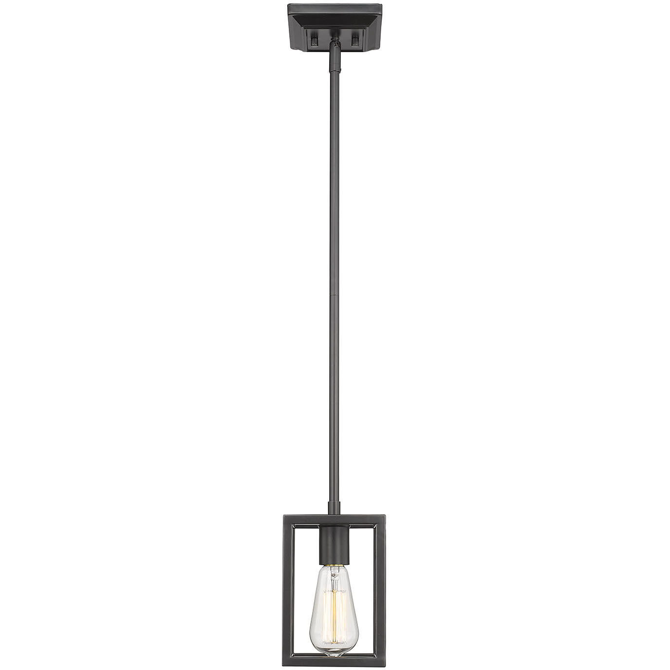 Wesson 1 Light 5 inch Matte Black Pendant Ceiling Light