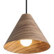 Conique Pendant Ceiling Light in Dark Walnut