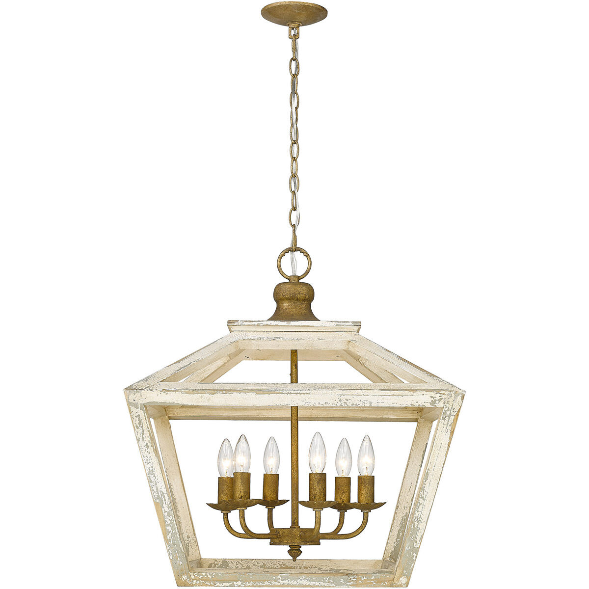 Haiden 6 Light 22.5 inch Burnished Chestnut Pendant Ceiling Light