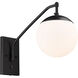 Glenn 1 Light 7.75 inch Matte Black Swing Arm Wall Lamp Wall Light