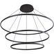 Veritas LED 70.88 inch Sand Black Ring Chandelier Ceiling Light, 3 Tier