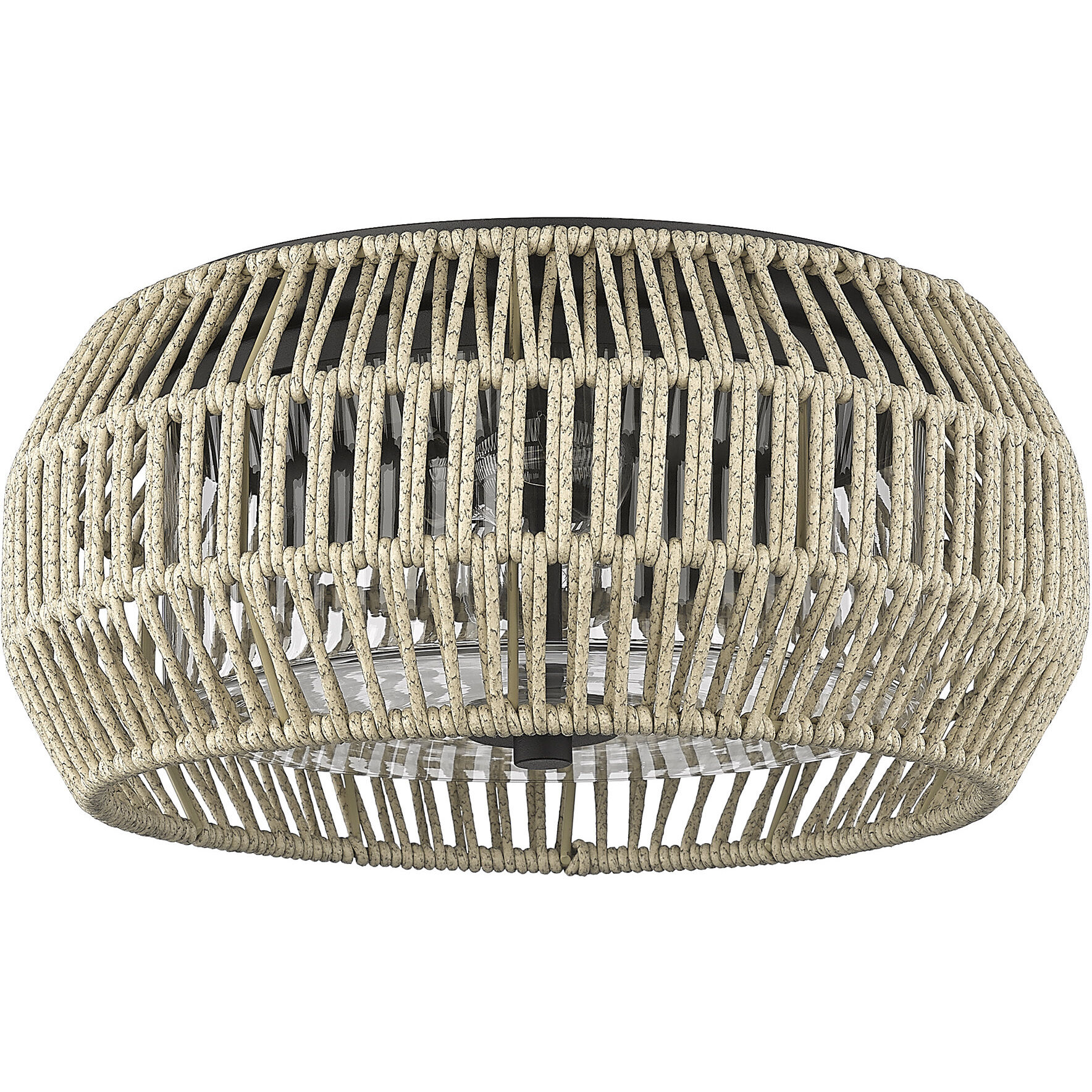 Seabrooke 2 Light 6.63 inch Natural Black Outdoor Ceiling