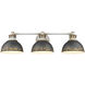 Kinsley Vanity Wall Light in Antique Black Iron