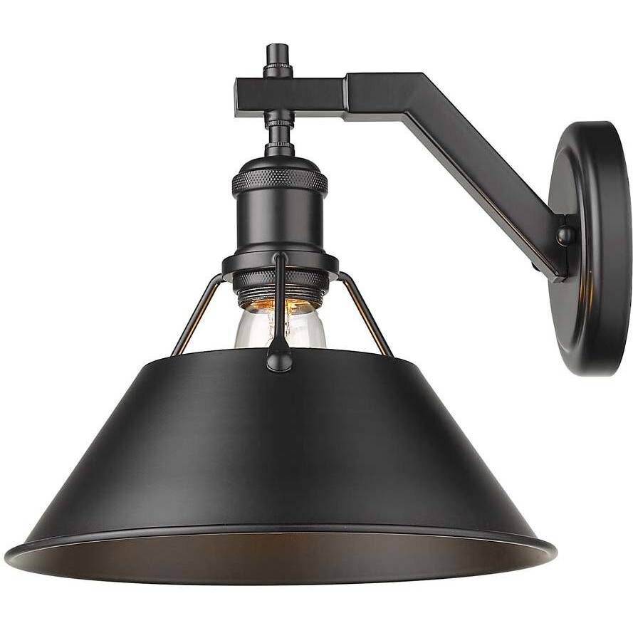 Yep Orwell 1 Light 10 inch Matte Black Wall Sconce Wall Light, Damp