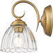 Audra 1 Light 6.88 inch Brushed Champagne Brass Wall Sconce Wall Light