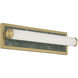 Yep Stratum 1 Light 17.5 inch Brushed Champagne Brass with Persian Green Marble Vanity Light Wall Light