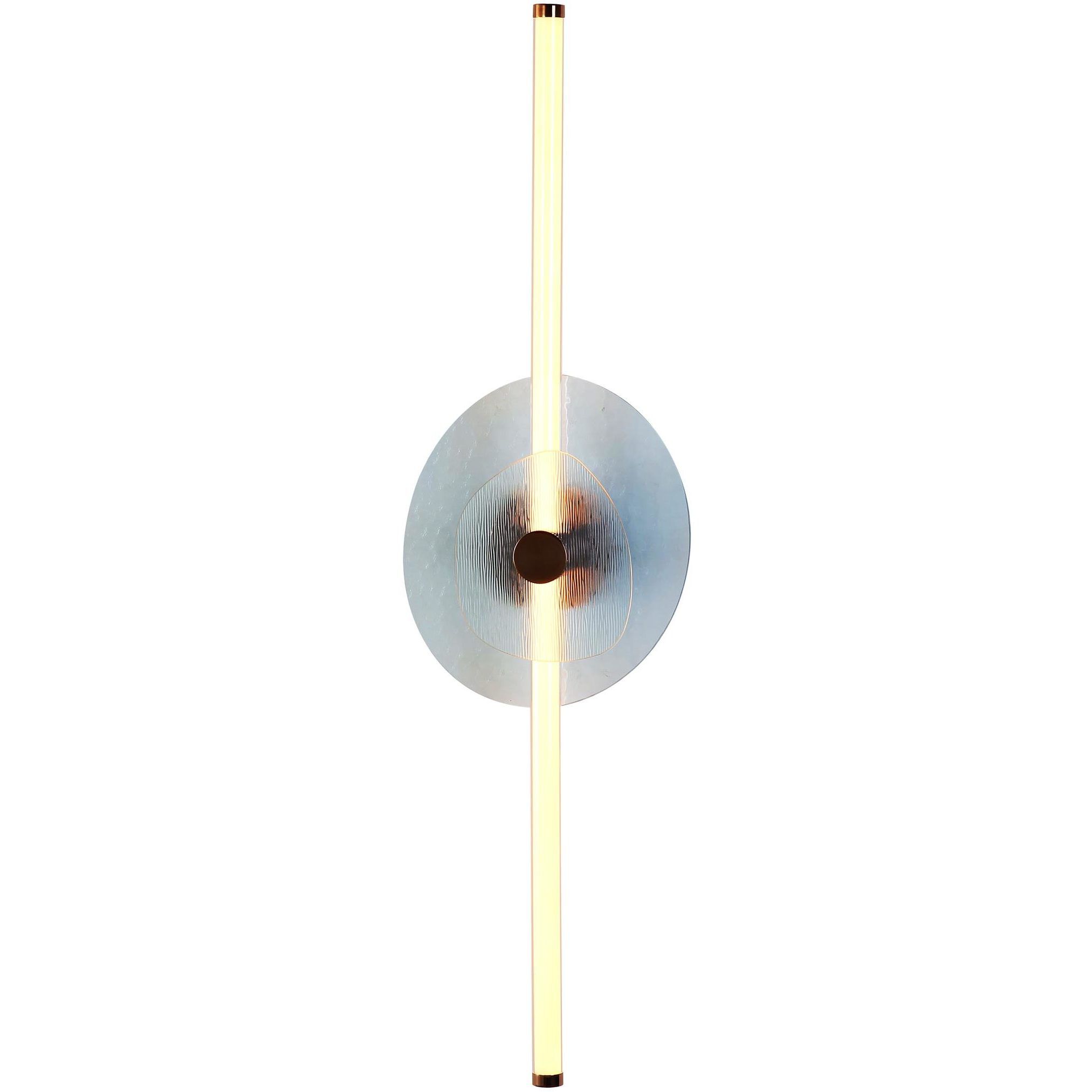 Yep Colorella LED 12 inch Rose Gold Wall Sconce Wall Light in Pink and Blue Glass