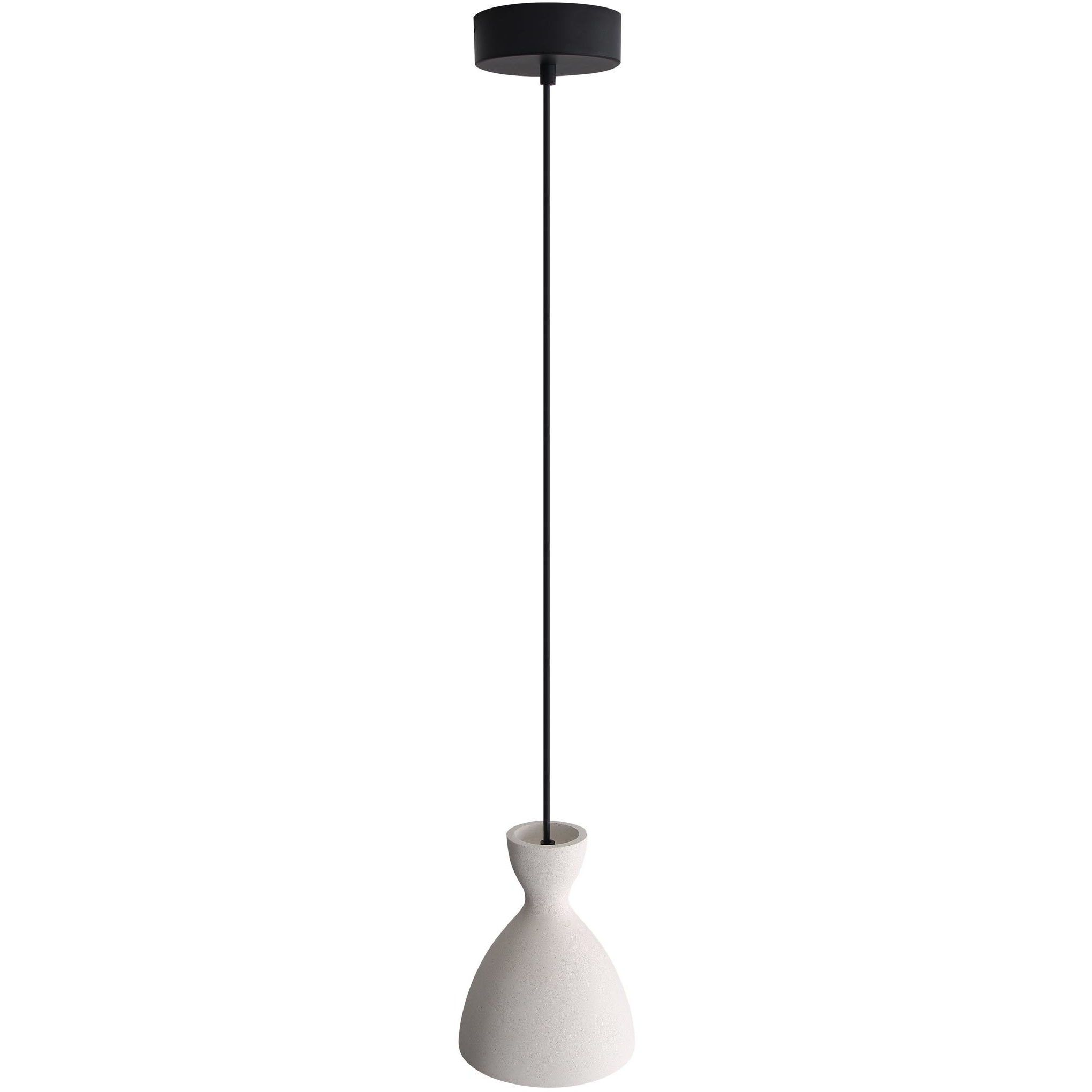 Aethera Pendant Ceiling Light in White Sandstone Cement