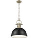 Yep Duncan Pendant Ceiling Light in Aged Brass, Matte Black, Large