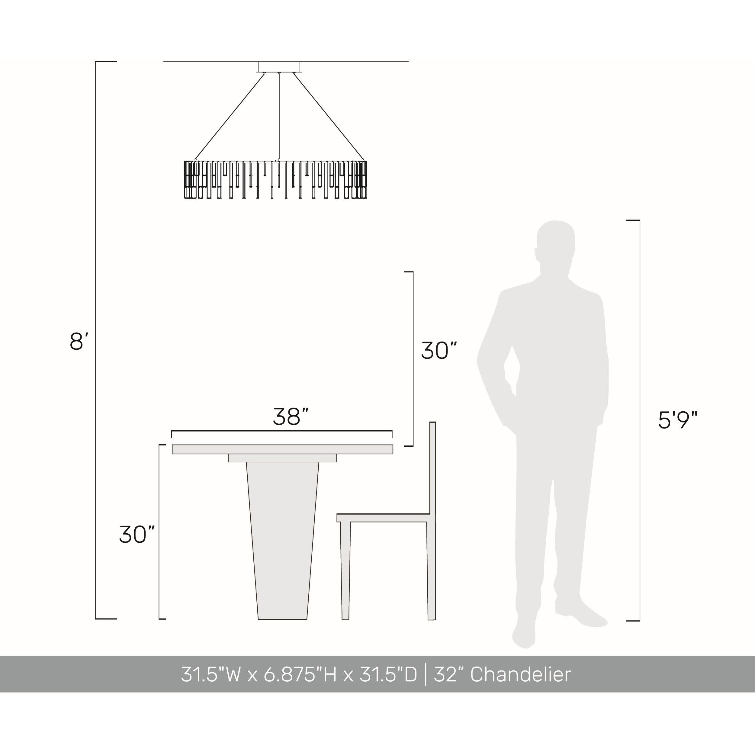 Lucerna 31.5 inch 36.13 watt Stainless Steel Gold Chandelier Ceiling Light