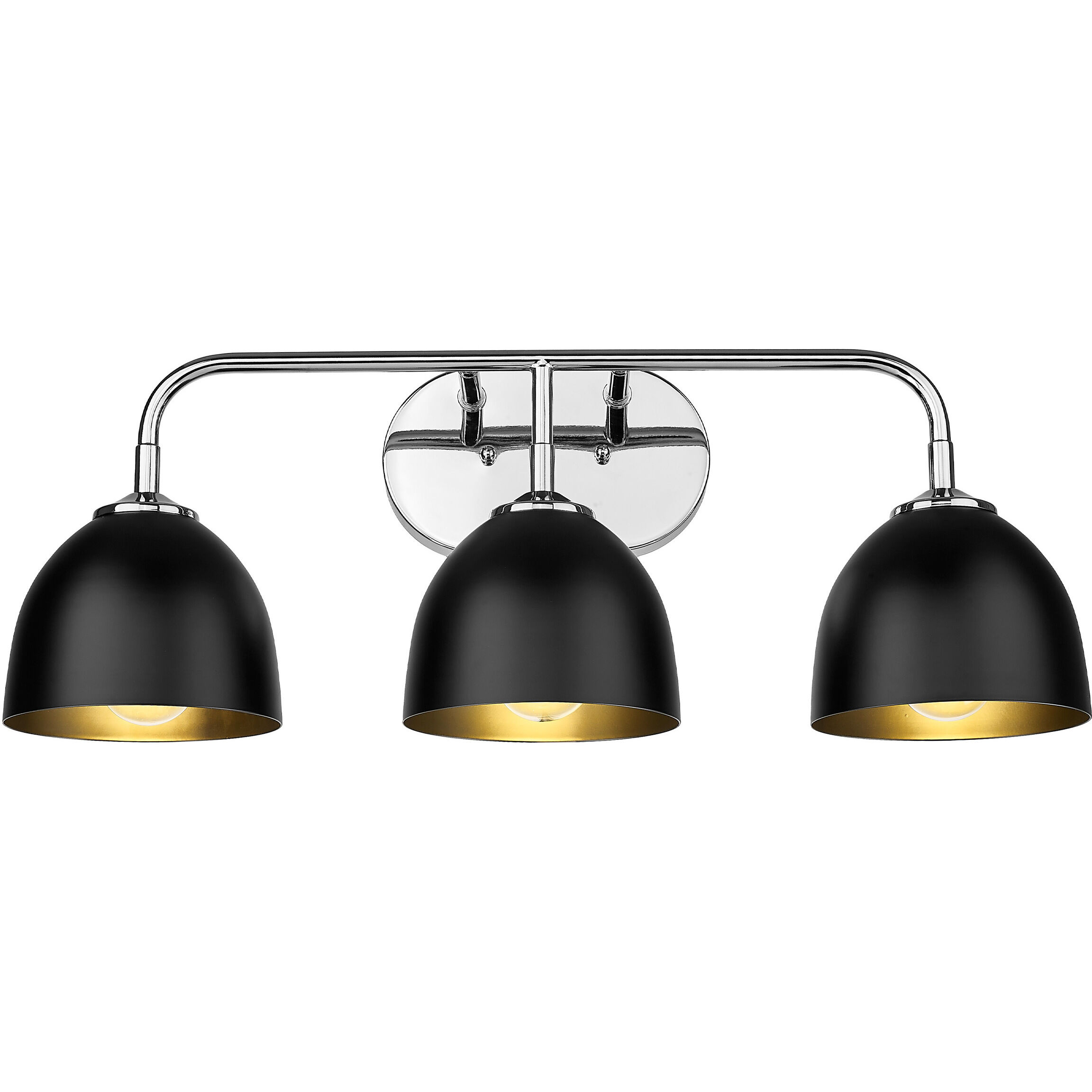 Yep Zoey Vanity Wall Light in Chrome, Matte Black