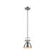 Duncan 1 Light 7 inch Pewter Mini Pendant Ceiling Light