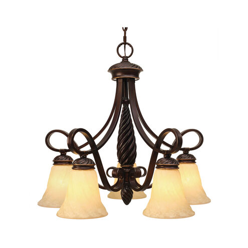 Torbellino 5 Light 24 inch Cordoban Bronze Nook Chandelier Ceiling Light