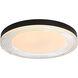 Ondulada LED 19.75 inch Sand Black Flush Mount Ceiling Light in Smoky Acrylic