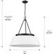Penn 6 Light 26 inch Matte Black Chandelier Ceiling Light