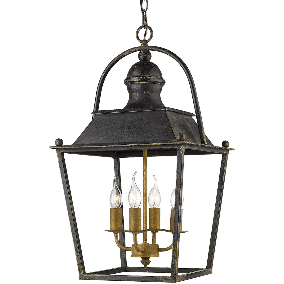 Antique black sale pendant light