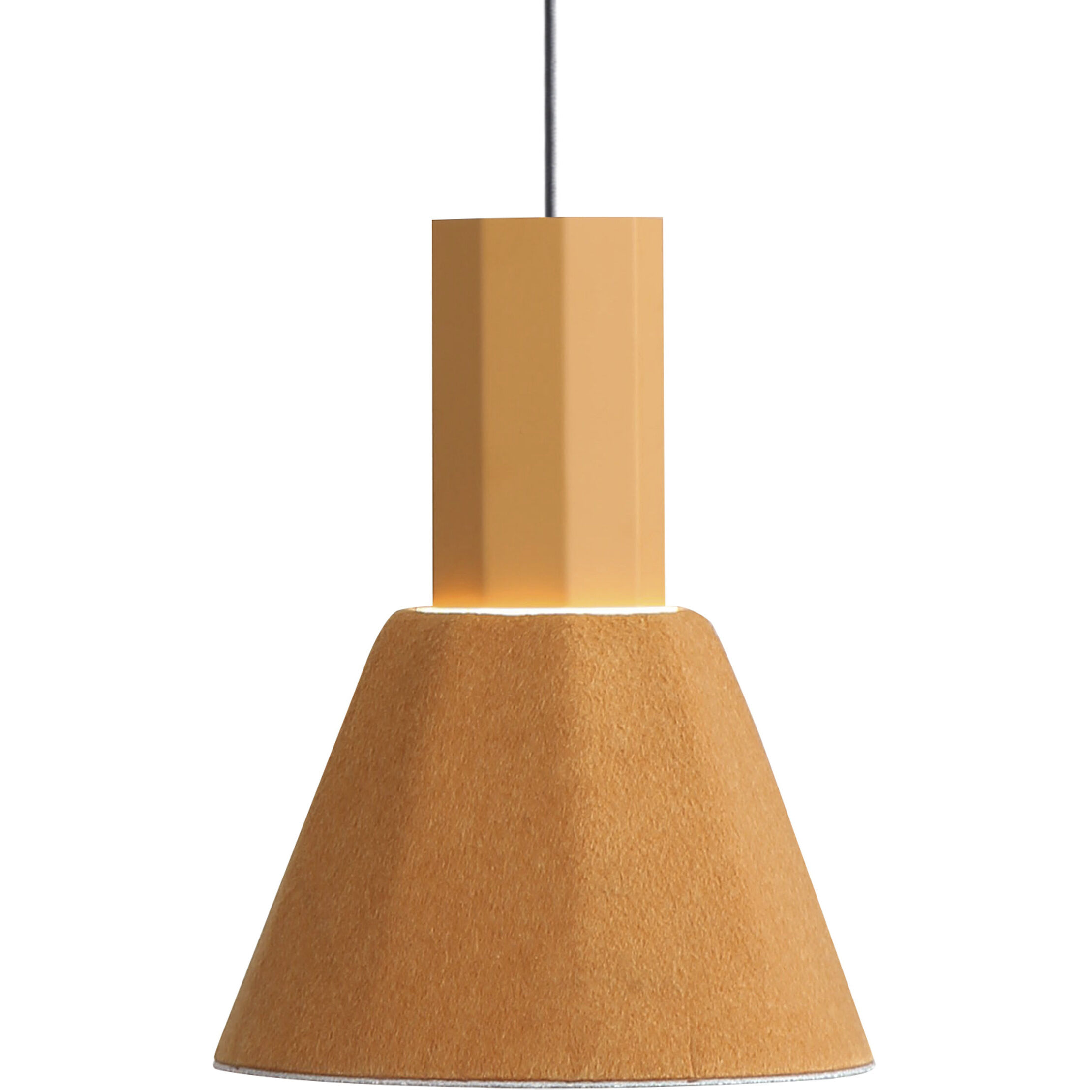 Faroe Pendant Ceiling Light in Earth Yellow/Grey