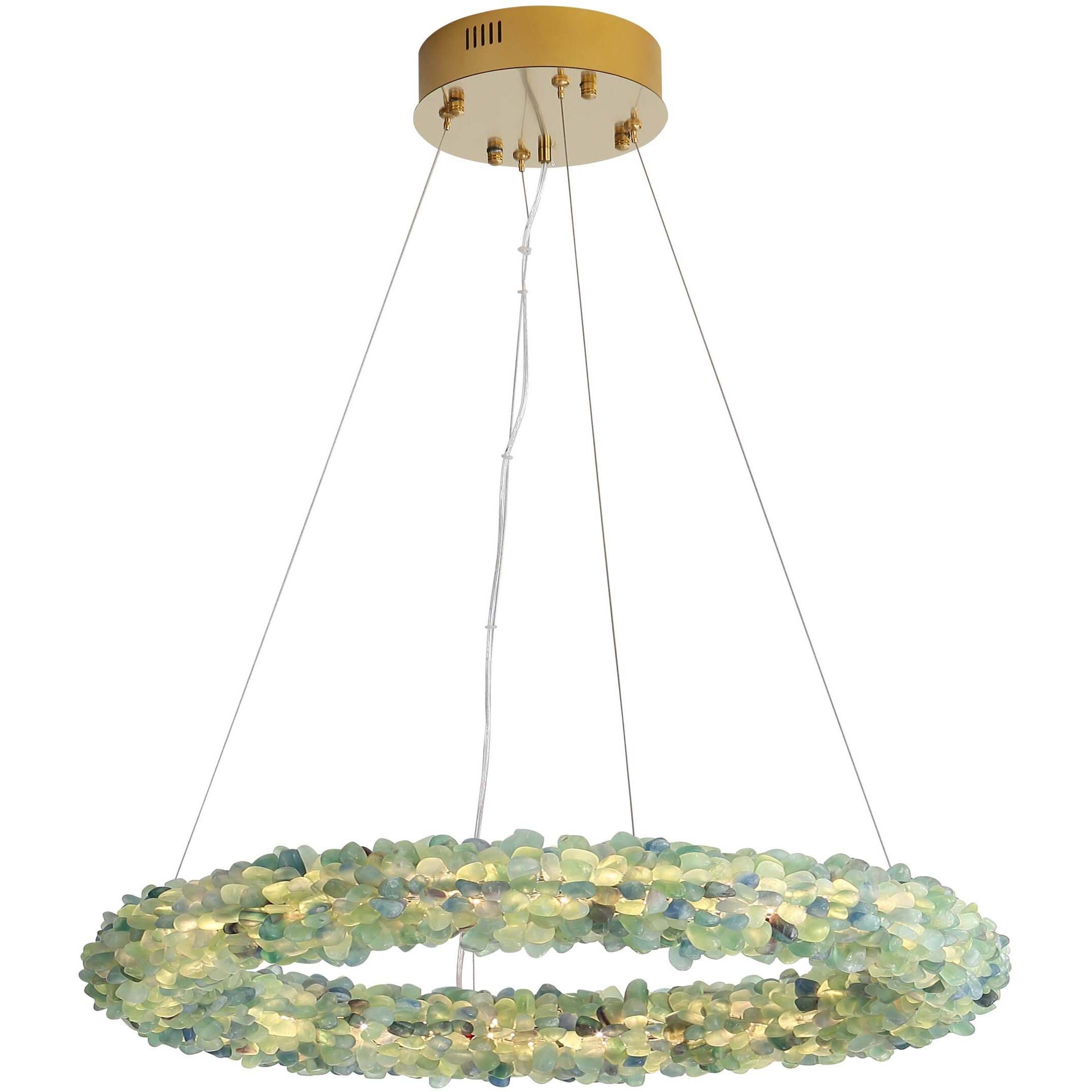 Ziva Corallo LED 29.5 inch Turquoise Chandelier Ceiling Light